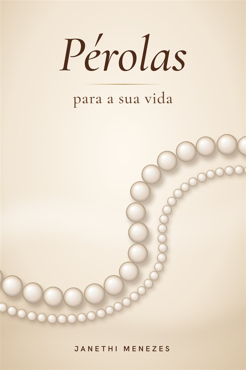 Capa do livro Pérolas para a sua vida, com dois colares de pérolas sobre fundo claro